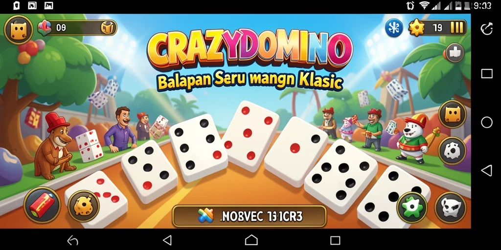 Tampilan gameplay menantang dan seru dalam CRAZYDOMINO.
