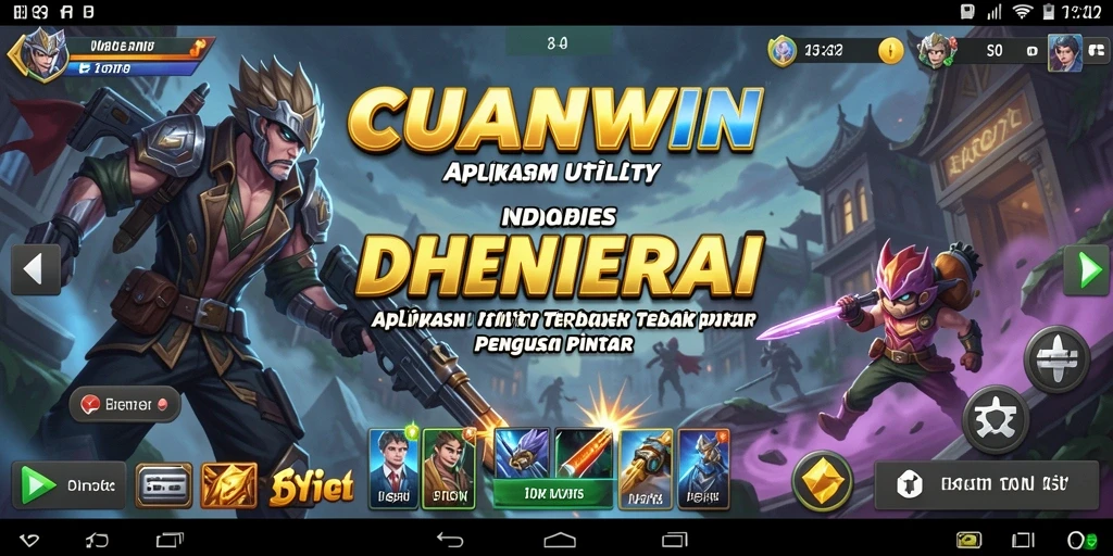 Tangkapan layar utama CUANWIN yang menunjukkan antarmuka aplikasi Utility yang modern.