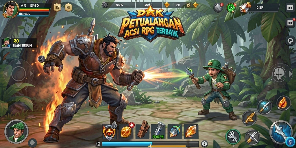 Gameplay seru DKK dengan pertarungan epik dan karakter unik.