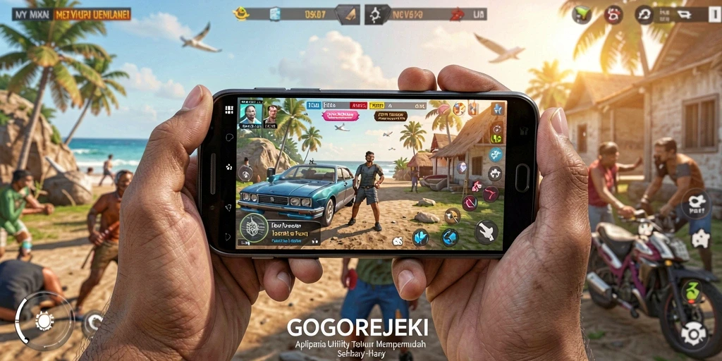 Screenshot utama GOGOREJEKI menampilkan antarmuka aplikasi yang intuitif dan fitur-fitur unggulan.