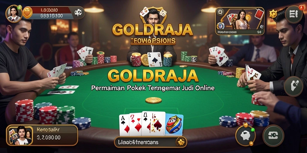 Tampilan menarik dari gameplay Poker di GOLDRAJA.