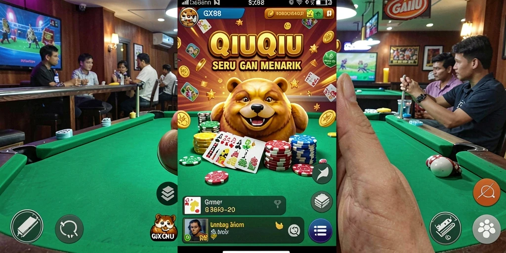 Tampilan gameplay QiuQiu yang seru dan mendebarkan di GX88.