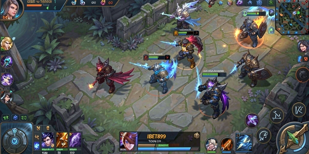 Tampilan gameplay menarik dari IBET899 dengan pertarungan antartim.