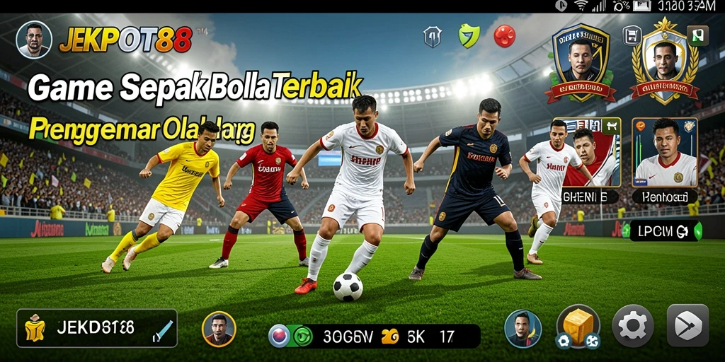 Menampilkan gameplay JEKPOT88 yang seru dalam sepak bola.