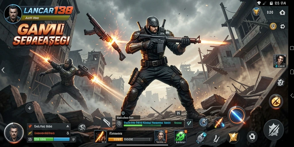 Screenshot utama menunjukkan aksi mendebarkan dari gameplay LANCAR138.