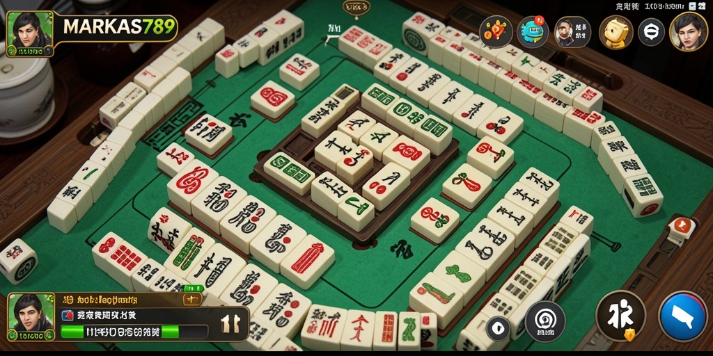 Tampilan gameplay Mahjong yang mengasyikkan di MARKAS789.