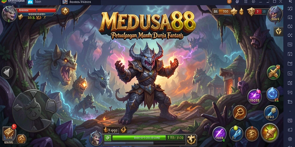 Tangkapan layar MEDUSA88 memperlihatkan aksi seru dalam gameplay petualangan.