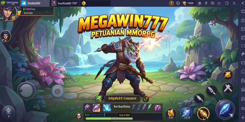 Tampilan gameplay menakjubkan dari MEGAWIN777 di dunia MMORPG.