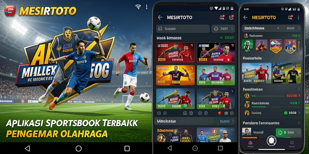 Tampilan gameplay taruhan olahraga di aplikasi MESIRTOTO.