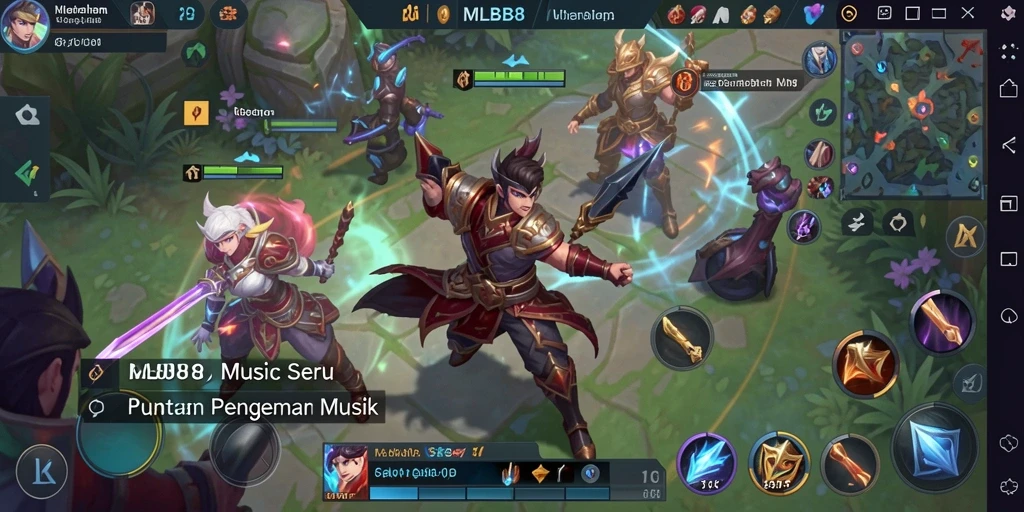 Screenshot gameplay MLBB8 dengan aksi seru dalam permainan musik.