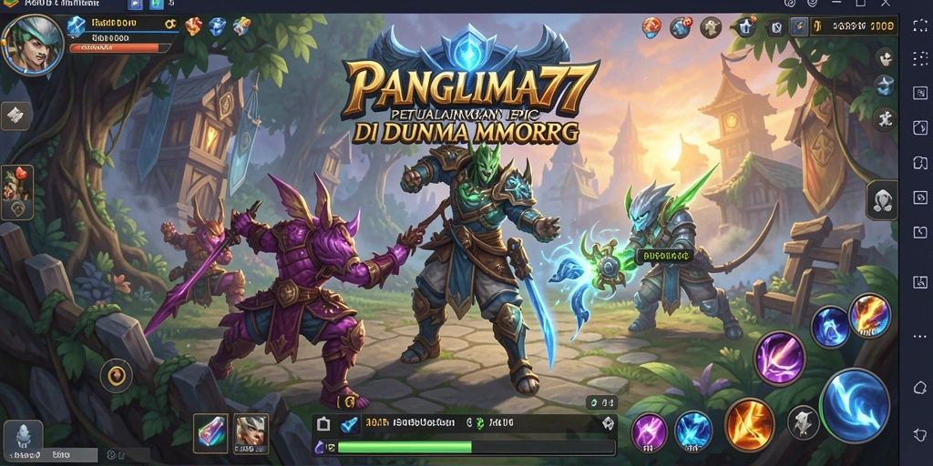 Screenshot gameplay PANGLIMA77 menampilkan petualangan seru dalam MMORPG.