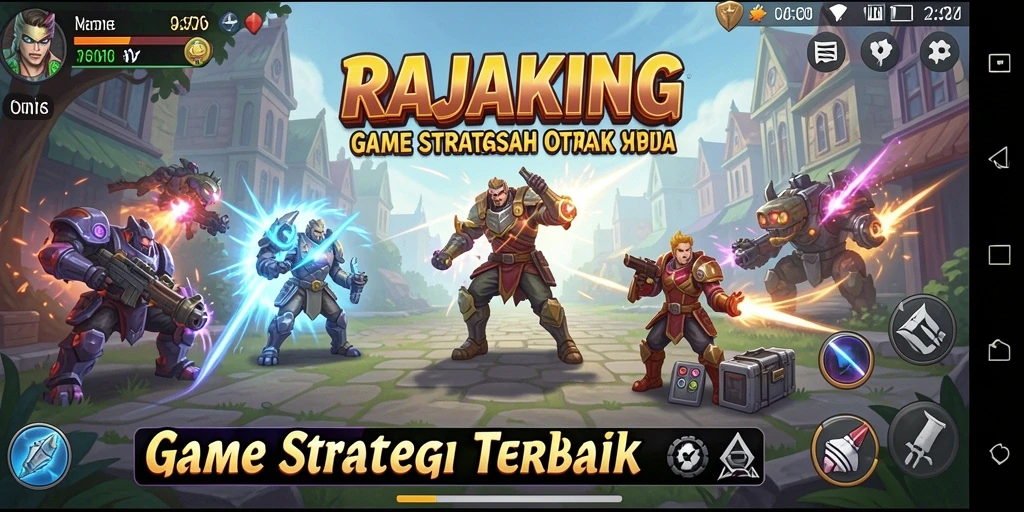 Screenshot utama RAJAKING menampilkan aksi strategi yang mendebarkan.