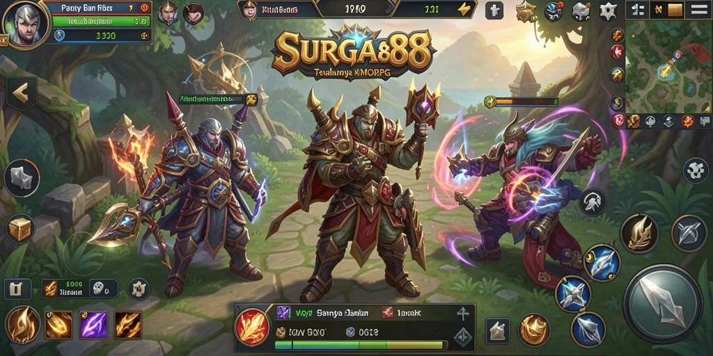 Tampilan gameplay epik dalam dunia SURGA88 yang menakjubkan.