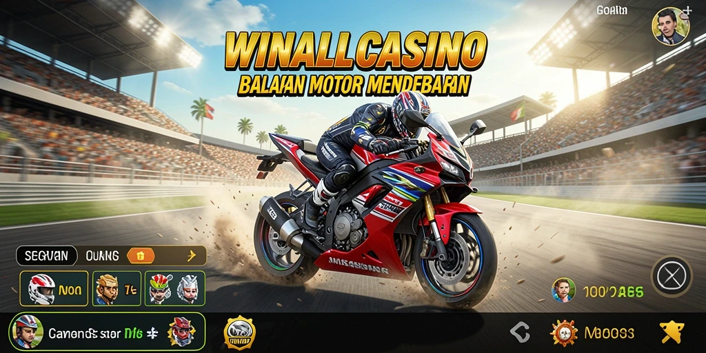 Screenshot gameplay menampilkan balapan motor yang seru dan mendebarkan.